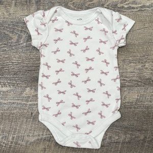 Little Treasure | 6-9M Pink Bows Onesie